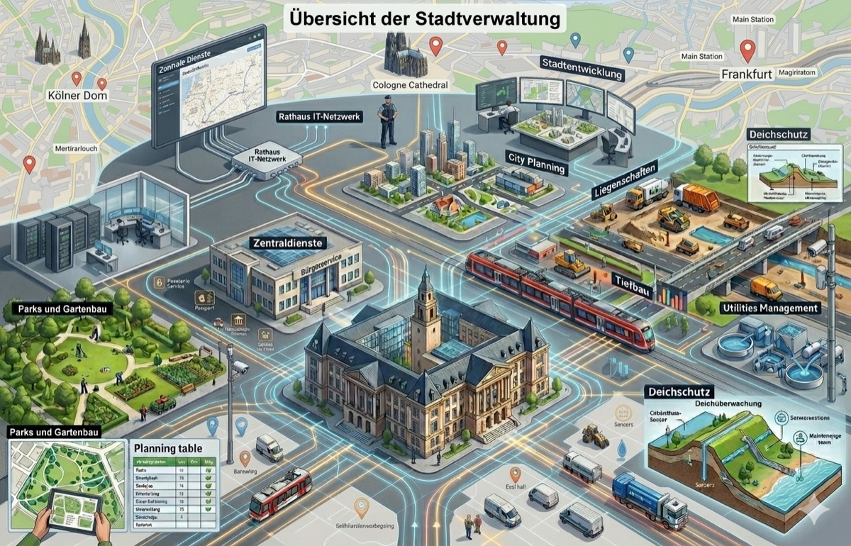 Digitale Karten für die kommunale Organisation und Verwaltung